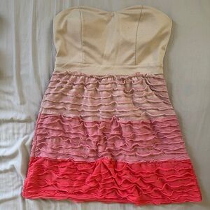 Charming Pink and Cream Dress